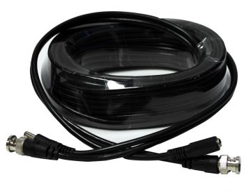 Комплект видео кабел RG59 + захранващ кабел 20м (с буксите)