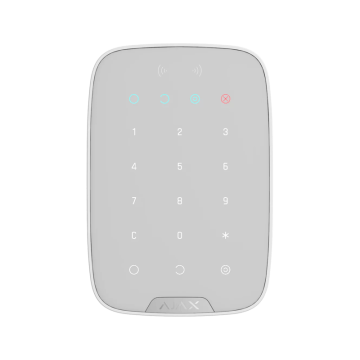 Безжична клавиатура за алармена система Ajax Keypad Plus - бяла
