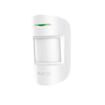 Датчик за движение и счупване на стъкло Ajax Combi Protect - бял