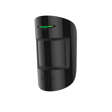 Датчик за движение и счупване на стъкло Ajax Combi Protect - черен