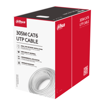 UTP кабел Dahua PFM920I-6UN-C  CAT6 PFM920I-6UN-C 305м - бял