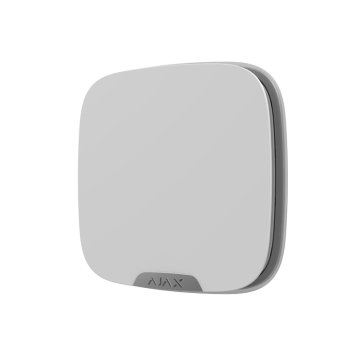 Външна аларма Ajax Street Siren Double Deck с щипка за брандиран лицев панел - бяла